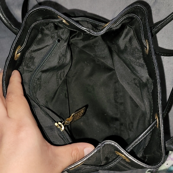 Moschino Redwall vintage black drawstring purse and matching wallet - Picture 14 of 16